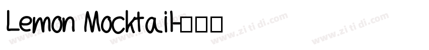 Lemon Mocktail字体转换